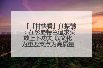 「甘快看」任振鹤：在彰显特色追求实效上下功夫 以文化为重要支点为高质量发展增添动能