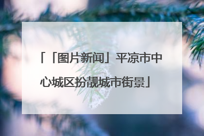 「图片新闻」平凉市中心城区扮靓城市街景