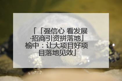 「强信心 看发展·招商引资拼落地」榆中：让大项目好项目落地见效