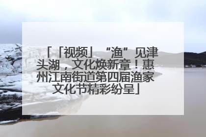 「视频」“渔”见津头湖，文化焕新章！惠州江南街道第四届渔家文化节精彩纷呈