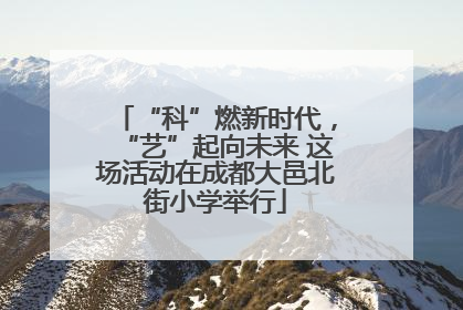 “科”燃新时代，“艺”起向未来 这场活动在成都大邑北街小学举行