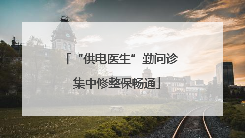 “供电医生”勤问诊 集中修整保畅通