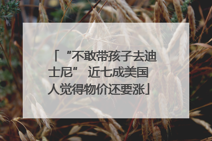 “不敢带孩子去迪士尼” 近七成美国人觉得物价还要涨
