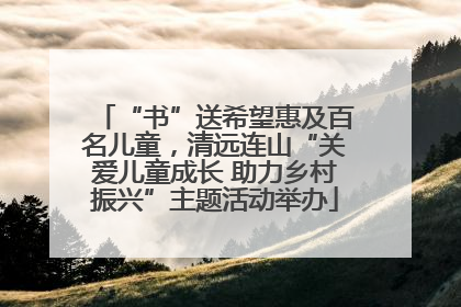 “书”送希望惠及百名儿童，清远连山“关爱儿童成长 助力乡村振兴”主题活动举办