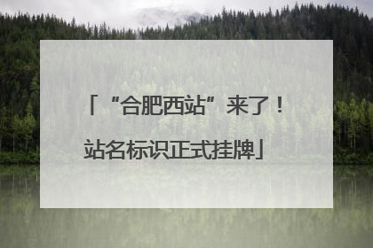 “合肥西站”来了！站名标识正式挂牌