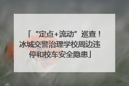 “定点+流动”巡查！冰城交警治理学校周边违停和校车安全隐患