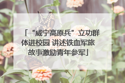 “威宁高原兵”立功群体进校园 讲述铁血军旅故事激励青年参军