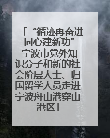 “循迹再奋进 同心建新功” 宁波市党外知识分子和新的社会阶层人士、归国留学人员走进宁波舟山港穿山港区