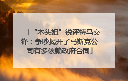 “木头姐”锐评特马交锋：争吵揭开了马斯克公司有多依赖政府合同
