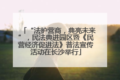 “法护营商，典亮未来”，民法典进园区暨《民营经济促进法》普法宣传活动在长沙举行