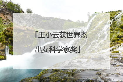 王小云获世界杰出女科学家奖