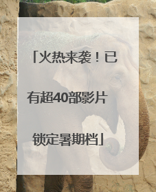 火热来袭！已有超40部影片锁定暑期档