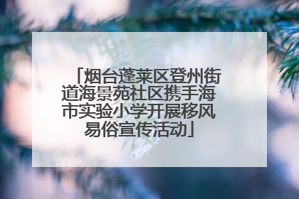 烟台蓬莱区登州街道海景苑社区携手海市实验小学开展移风易俗宣传活动