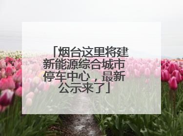 烟台这里将建新能源综合城市停车中心，最新公示来了