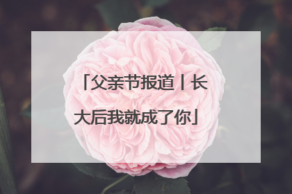 父亲节报道丨长大后我就成了你