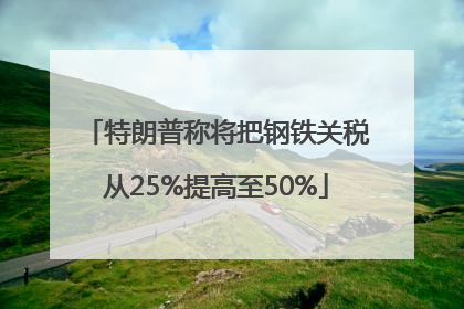 特朗普称将把钢铁关税从25%提高至50%