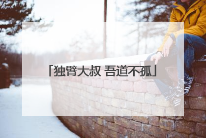 独臂大叔 吾道不孤