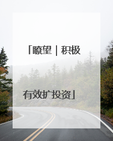 瞭望｜积极有效扩投资