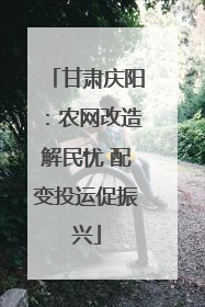 甘肃庆阳：农网改造解民忧 配变投运促振兴