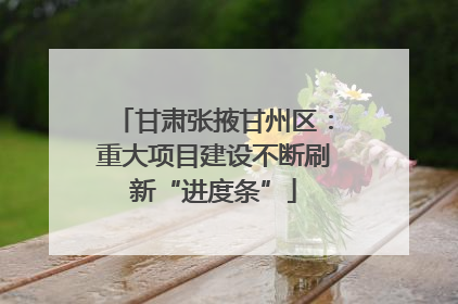 甘肃张掖甘州区：重大项目建设不断刷新“进度条”