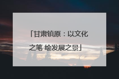 甘肃镇原：以文化之笔 绘发展之景
