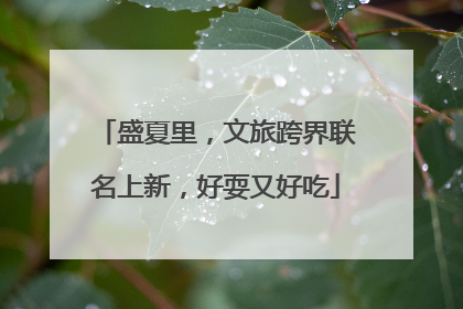 盛夏里，文旅跨界联名上新，好耍又好吃