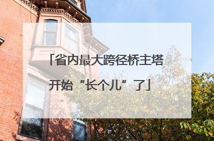 省内最大跨径桥主塔开始“长个儿”了