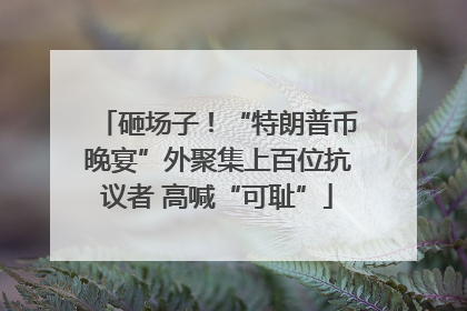砸场子！“特朗普币晚宴”外聚集上百位抗议者 高喊“可耻”