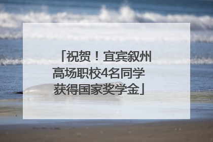 祝贺！宜宾叙州高场职校4名同学获得国家奖学金