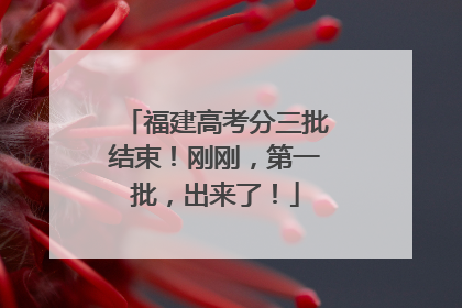 福建高考分三批结束！刚刚，第一批，出来了！