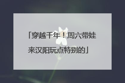 穿越千年！周六带娃来汉阳玩点特别的