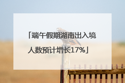 端午假期湖南出入境人数预计增长17%