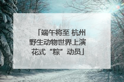 端午将至 杭州野生动物世界上演花式“粽”动员