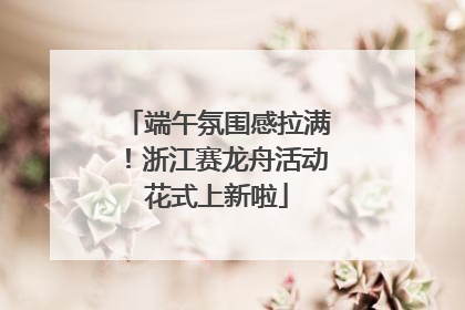 端午氛围感拉满！浙江赛龙舟活动花式上新啦