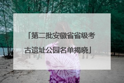 第二批安徽省省级考古遗址公园名单揭晓