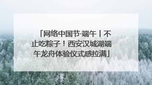 网络中国节·端午丨不止吃粽子！西安汉城湖端午龙舟体验仪式感拉满