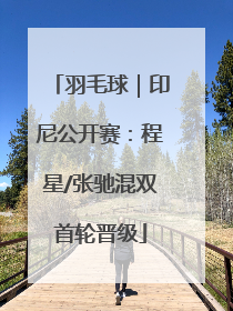 羽毛球｜印尼公开赛：程星/张驰混双首轮晋级