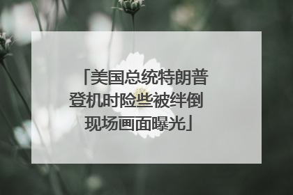 美国总统特朗普登机时险些被绊倒 现场画面曝光