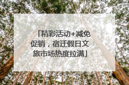精彩活动+减免促销，宿迁假日文旅市场热度拉满