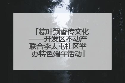 粽叶飘香传文化——开发区不动产联合李太屯社区举办特色端午活动
