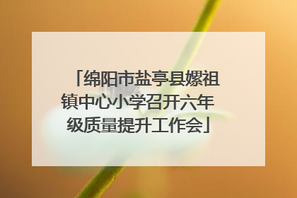 绵阳市盐亭县嫘祖镇中心小学召开六年级质量提升工作会