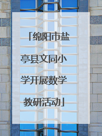 绵阳市盐亭县文同小学开展数学教研活动