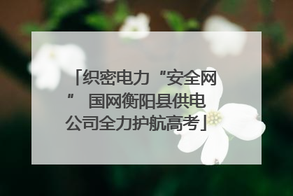 织密电力“安全网” 国网衡阳县供电公司全力护航高考