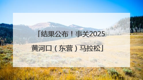 结果公布！事关2025黄河口（东营）马拉松