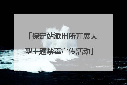 保定站派出所开展大型主题禁毒宣传活动
