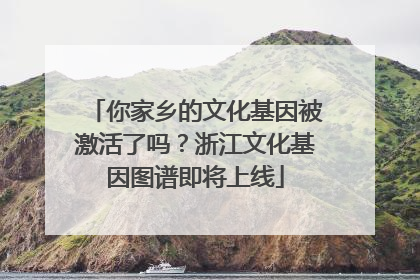 你家乡的文化基因被激活了吗？浙江文化基因图谱即将上线