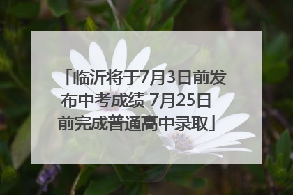 临沂将于7月3日前发布中考成绩 7月25日前完成普通高中录取