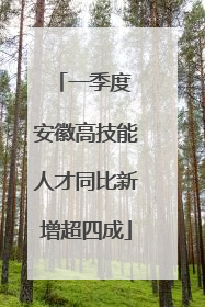 一季度 安徽高技能人才同比新增超四成