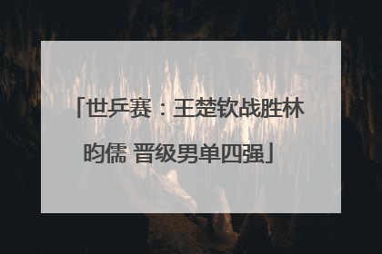 世乒赛：王楚钦战胜林昀儒 晋级男单四强