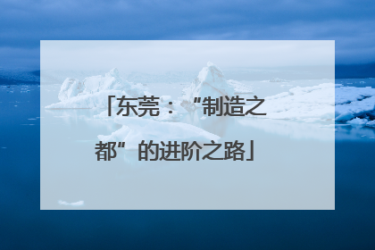 东莞：“制造之都”的进阶之路